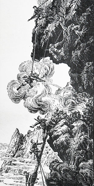 1762910253562004990.jpg 潘中亮-《大破天险窗子洞》-黑白木刻-1956-年.jpg